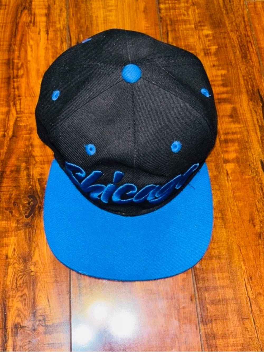 Black and blue cap